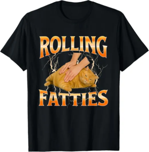 Orange fat funny cat T-Shirt